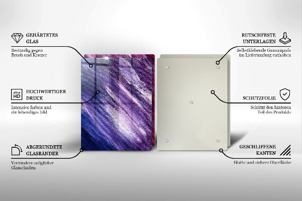 Protection plaque induction Peinture abstraite