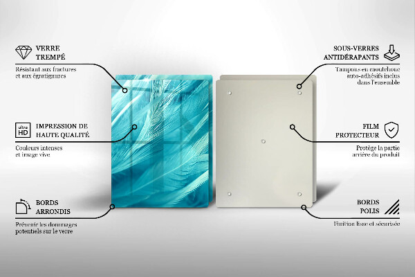 Protection plaque induction Plumes délicates