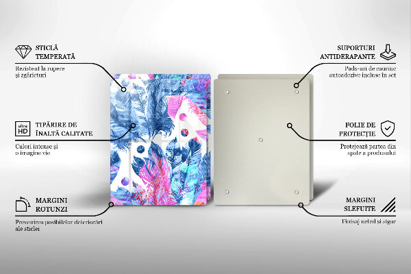 Protection plaque induction Illustration bohème de plumes