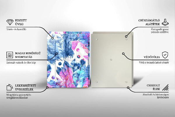 Protection plaque induction Illustration bohème de plumes