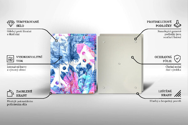 Protection plaque induction Illustration bohème de plumes