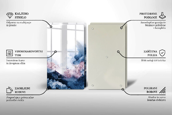 Protection plaque induction Montagnes peintes abstraites