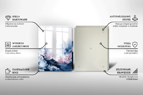 Protection plaque induction Montagnes peintes abstraites