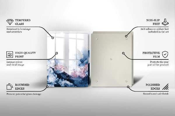 Protection plaque induction Montagnes peintes abstraites