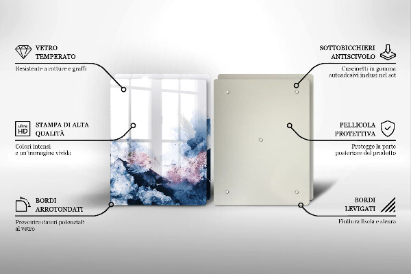 Protection plaque induction Montagnes peintes abstraites