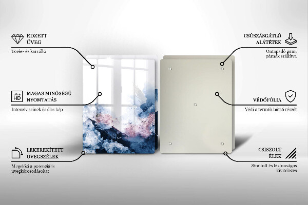 Protection plaque induction Montagnes peintes abstraites