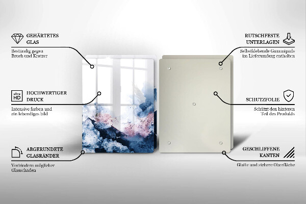 Protection plaque induction Montagnes peintes abstraites