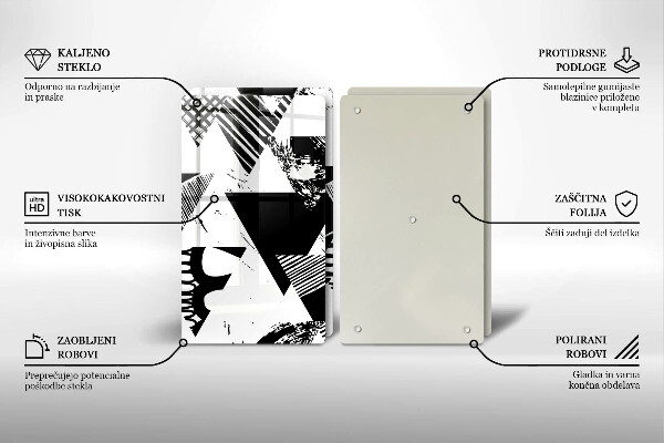 Protection plaque induction Triangles géométriques