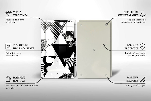 Protection plaque induction Triangles géométriques