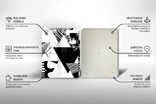 Protection plaque induction Triangles géométriques