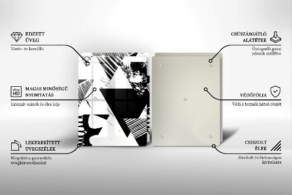 Protection plaque induction Triangles géométriques