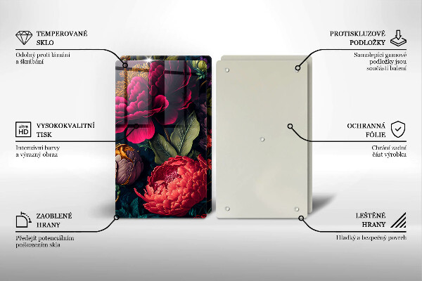 Protection plaque induction Belles fleurs