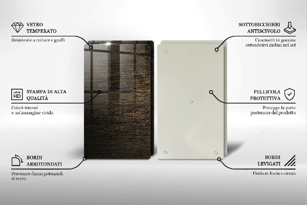 Cache plaque de cuisson Texture d'écorce de bois