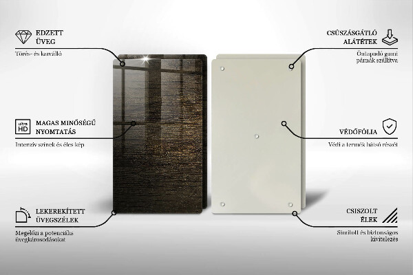 Cache plaque de cuisson Texture d'écorce de bois