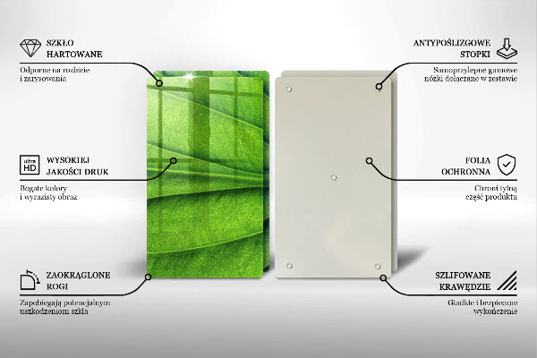 Cache plaque de cuisson Feuille de veine naturelle