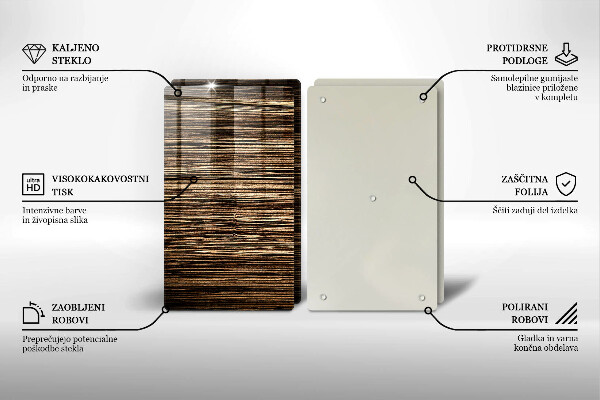 Cache plaque de cuisson Texture du bois