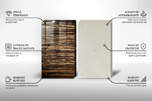 Cache plaque de cuisson Texture du bois