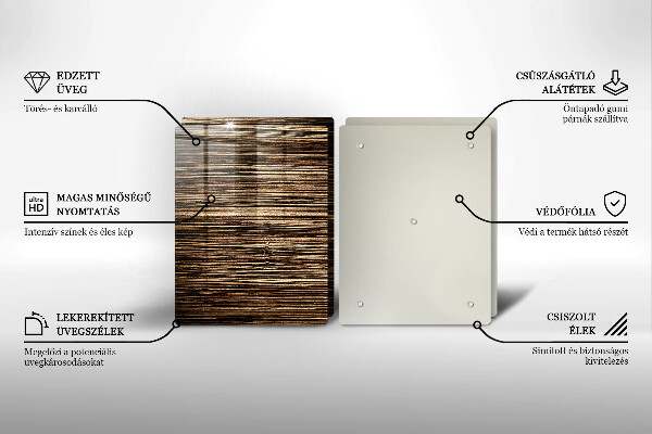 Cache plaque de cuisson Texture du bois