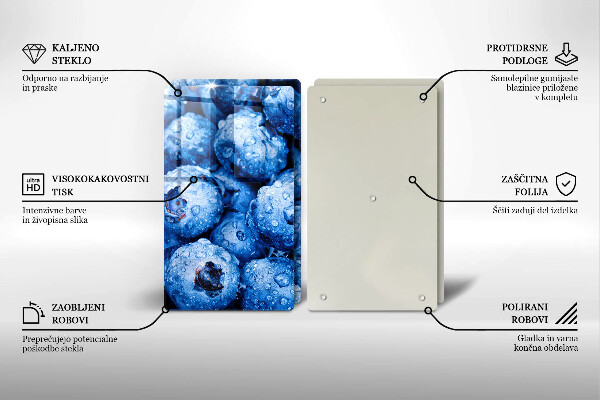 Protection plaque induction Myrtilles juteuses