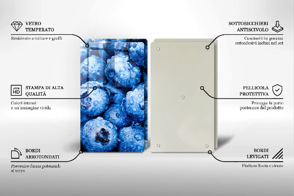 Protection plaque induction Myrtilles juteuses