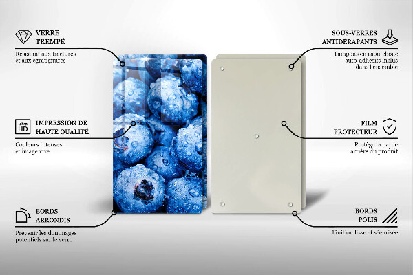 Protection plaque induction Myrtilles juteuses