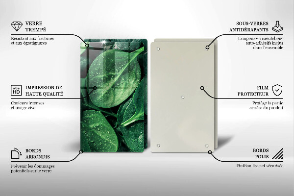 Protection plaque induction Feuilles de basilic