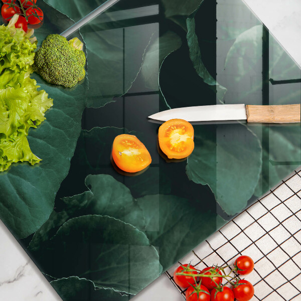 Protection plaque induction Feuilles sombres et sauvages