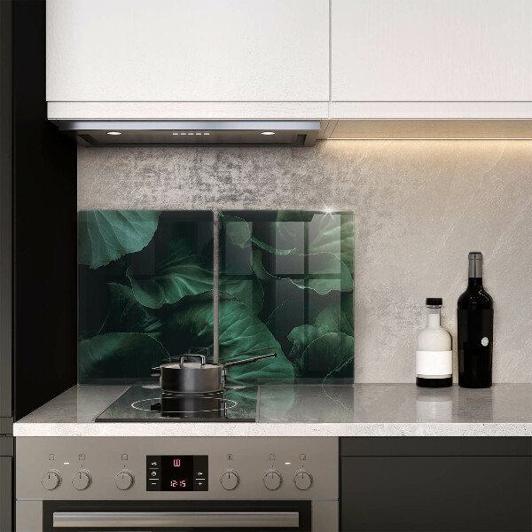 Protection plaque induction Feuilles sombres et sauvages