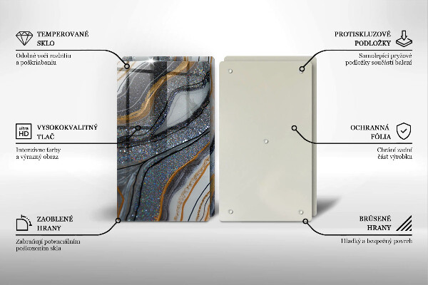 Protection plaque induction rocher avec de l'or