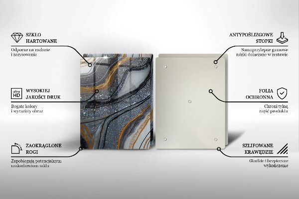 Protection plaque induction rocher avec de l'or