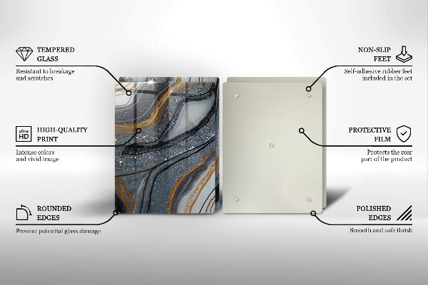 Protection plaque induction rocher avec de l'or