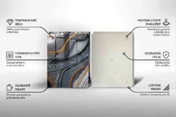 Protection plaque induction rocher avec de l'or