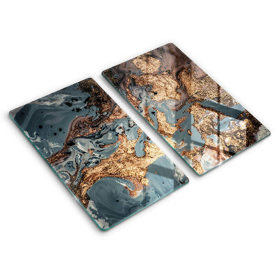 Protection plaque induction Structure rocheuse dorée