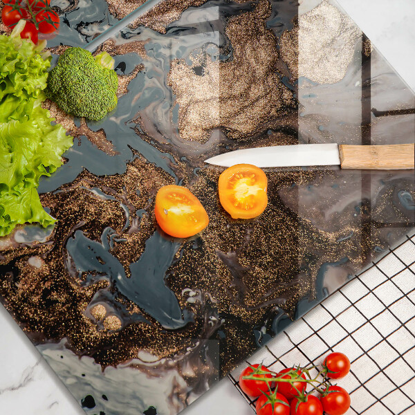 Protection plaque induction Structure rocheuse dorée