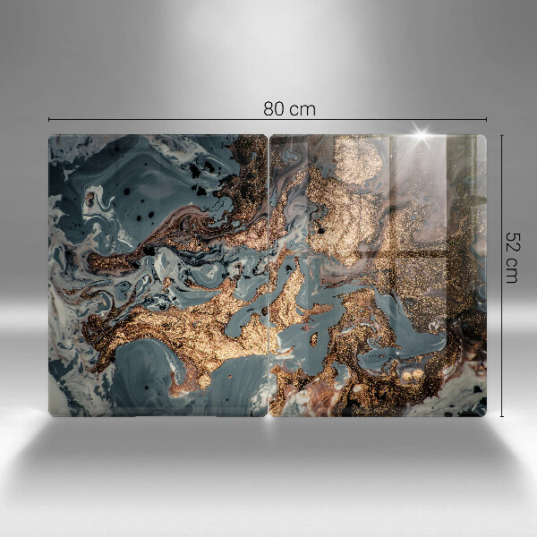 Protection plaque induction Structure rocheuse dorée