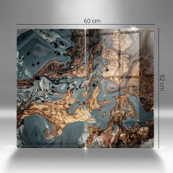 Protection plaque induction Structure rocheuse dorée