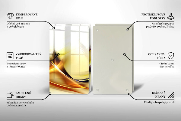 Cache plaque de cuisson Lignes de lumière abstraites