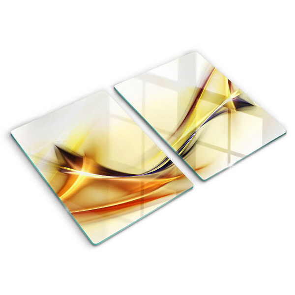 Cache plaque de cuisson Lignes de lumière abstraites