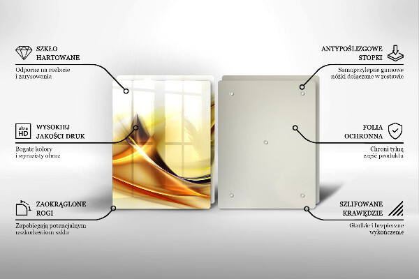 Cache plaque de cuisson Lignes de lumière abstraites