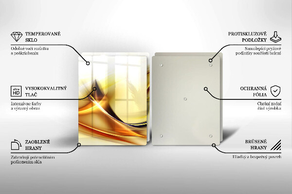 Cache plaque de cuisson Lignes de lumière abstraites