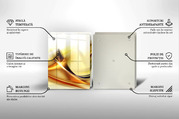 Cache plaque de cuisson Lignes de lumière abstraites
