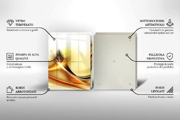 Cache plaque de cuisson Lignes de lumière abstraites