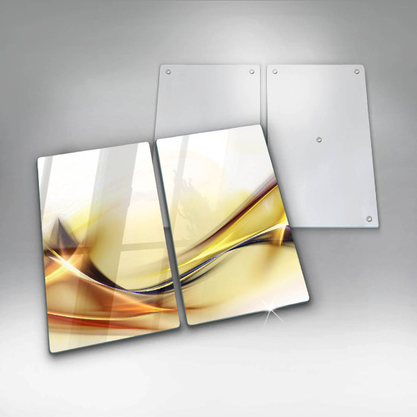 Cache plaque de cuisson Lignes de lumière abstraites