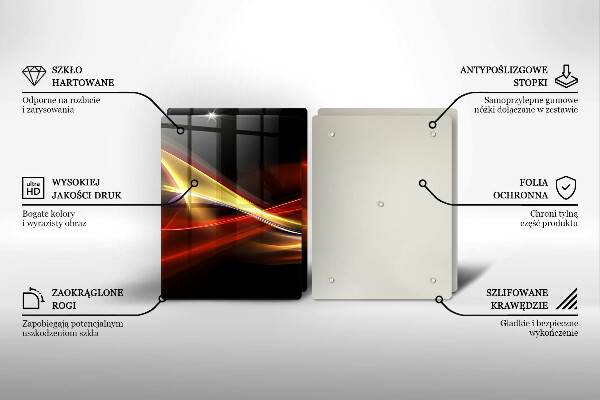 Cache plaque de cuisson Fumée et lumière abstraites