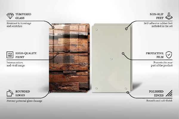 Protection plaque induction Planches de bois décoratives