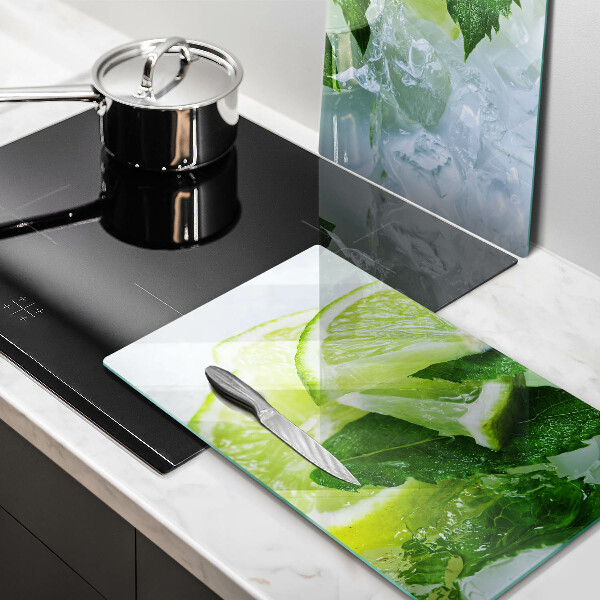 Protection plaque induction Citron vert menthe et glace