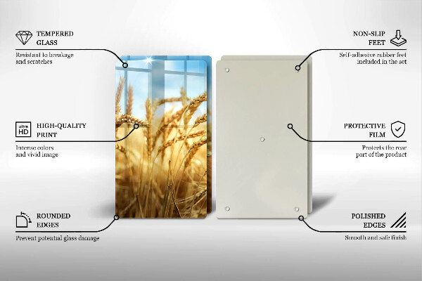 Protection plaque induction Épis de céréales dans le champ