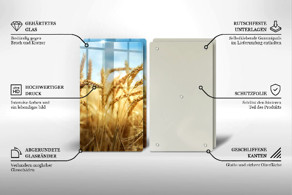 Protection plaque induction Épis de céréales dans le champ