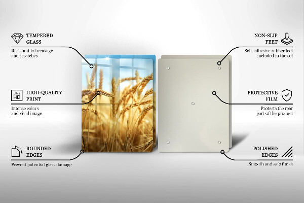 Protection plaque induction Épis de céréales dans le champ