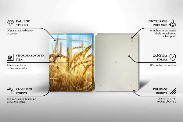 Protection plaque induction Épis de céréales dans le champ